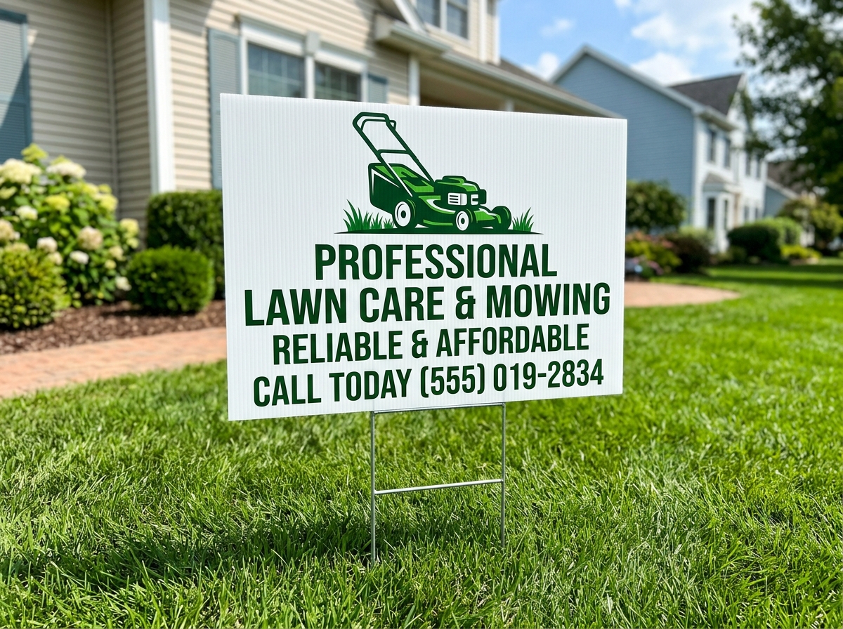 Lawn Care Yard Sign